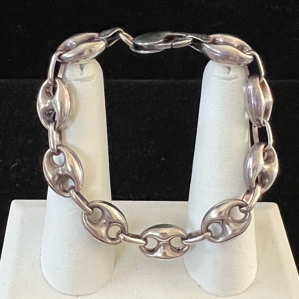 Vintage Gucci Style Sterling Link Bracelet